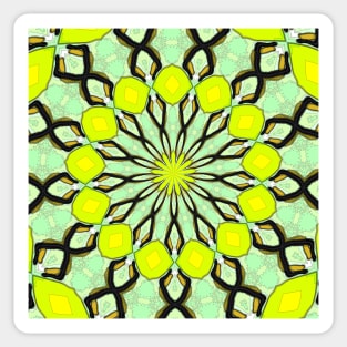 Yellow Kaleidoscope Sticker